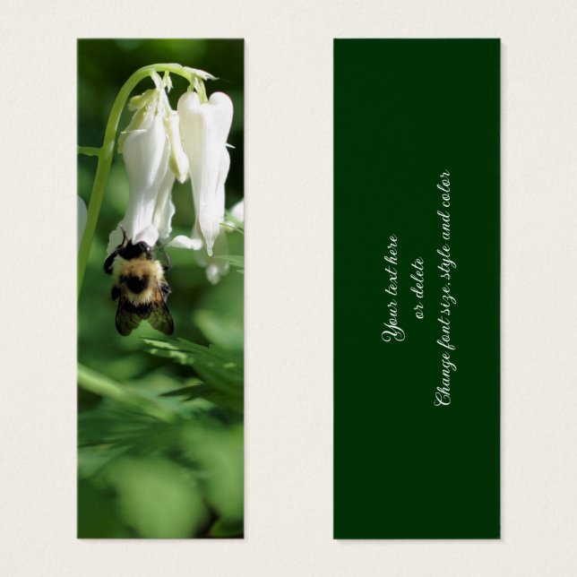 Bumble Bee On Columbine Flower Mini Bookmark (Front & Back)