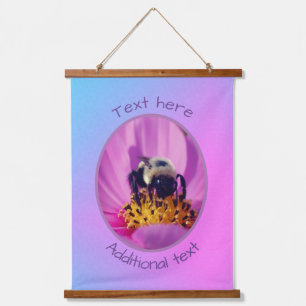 Bumble Bee On Cosmos Flower Personalized Hanging Tapestry
