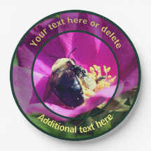 Bumble Bee On Flower Nature Personalized Party