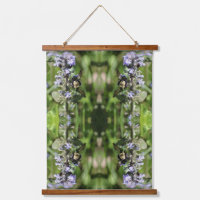 Bumble Bee On Purple Flower Nature Abstract