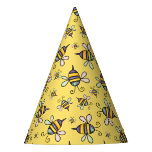 Bumble Bee Pattern  Party Hat