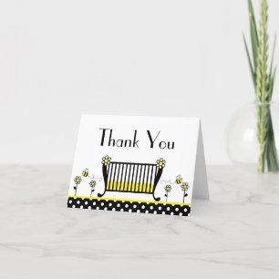 Bumble Bee Polka Dot Baby Shower Thank You Card