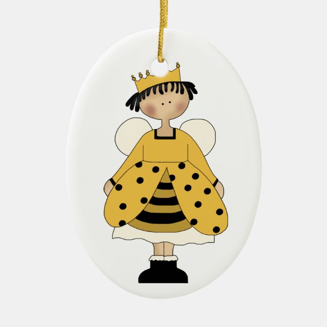 Bumble Bee Princess ornament (Front)