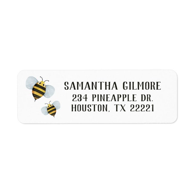 Bumble Bee Return Address Labels (Front)