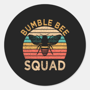 Bumble Bee Squad Bumblebee Beekeepers Family Team Classic Round Sticker