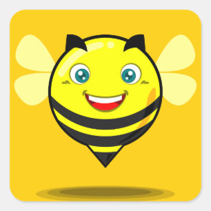 Bumble Bee Square Sticker