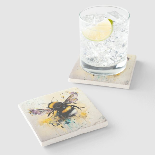 Bumble Bee Stone Coaster (Side)