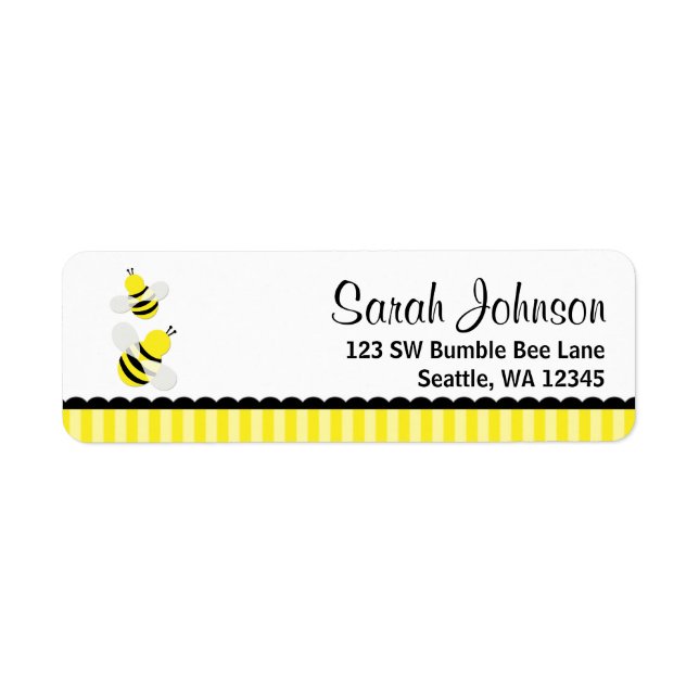 Bumble Bee Striped Return Address (Front)