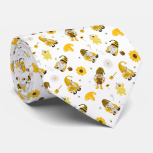 Bumble Bee Sunflower Jaune Cravate Gnome