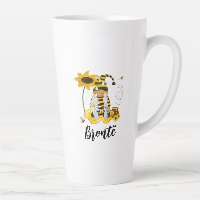 Bumble Bee Sunflower Personnalisée Gnome Mug (Droite)