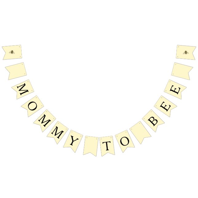 Bumble bee theme baby bee shower bunting flags (All)