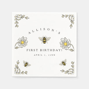 Bumble Bee Theme Birthday party Napkin