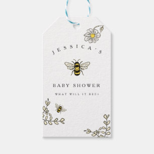 Bumble Bee Theme Yellow Black Favour Tag