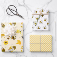 Bumble Bee Tournesol Jaune Gnome Papier d'envelopp