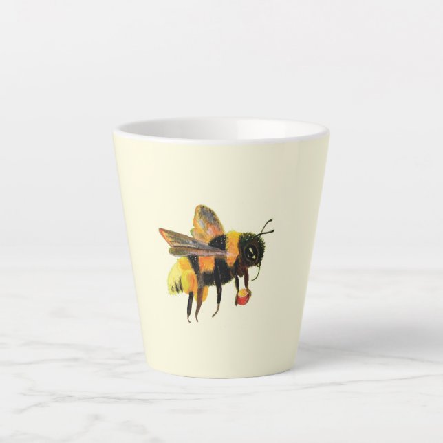 Bumble Bee transportant du pollen Petite Mug Latte (Devant)