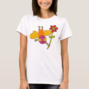Bumble Bee with Flower - T-Shirt