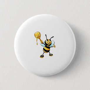 Bumble Bee with Honey 2 Inch Round Button
