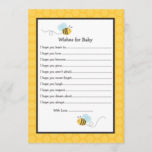 Bumble Bee Wives for Baby Advice Cartes (Devant)