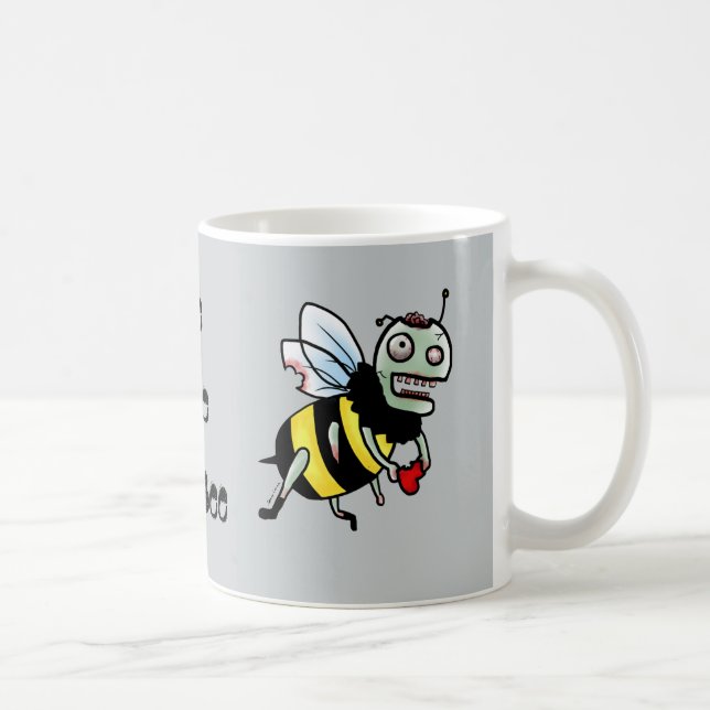 Bumble Bee zombie funny cartoon mug (Right)