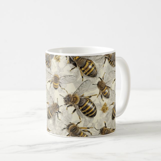 Bumble Bees Coffee Mug (Front Right)