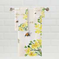 Bumble bees honey yellow florals business logo