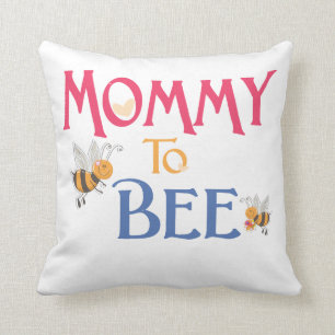Bumble Bees Mommy to Be Throw Pillow