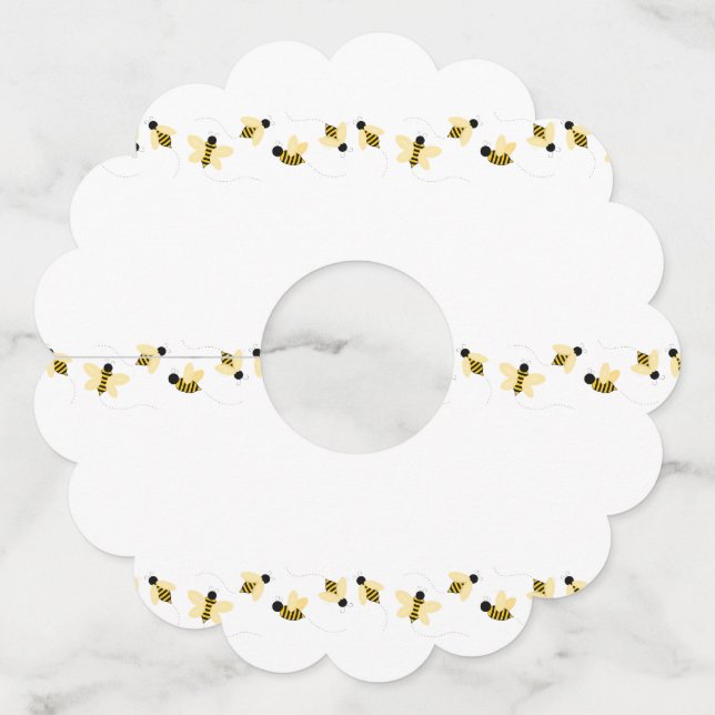 Bumble Bees Wine Glass Tag (Front)