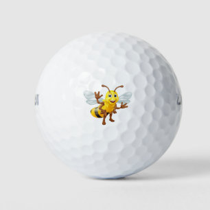 Bumble Honey Bee Bumblebee Cartoon Character Golf Balls