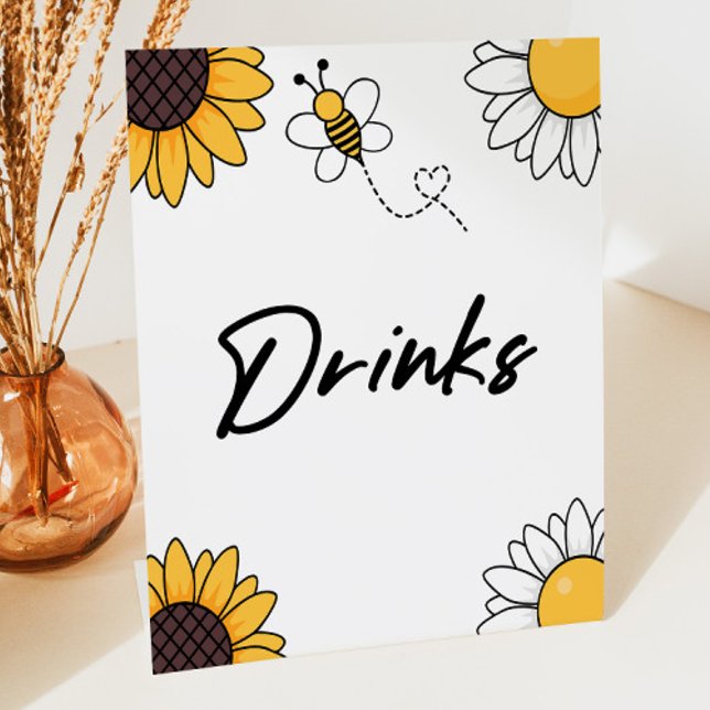 Bumble Honey Bee Drinks Drink Table Party Sign (Creator Uploaded)
