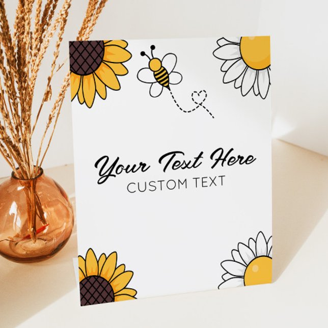 Bumble Miel Abeille Texte Personnalisé Panneau de  (Créateur téléchargé)