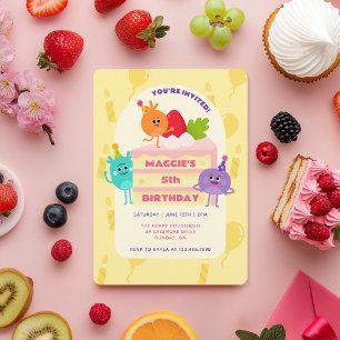 Bumble Nums Birthday Cake  Invitation