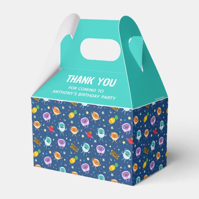 Bumble Nums Summer Birthday Thank You Favor Box (Front Side)