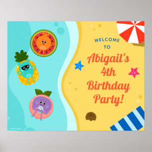 Bumble Nums Summer Birthday Welcome Poster