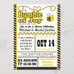 Bumble of Joy Baby Shower Invitation