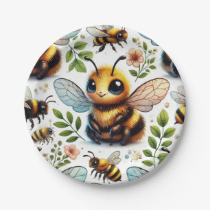 Bumble of Joy Paper Plate