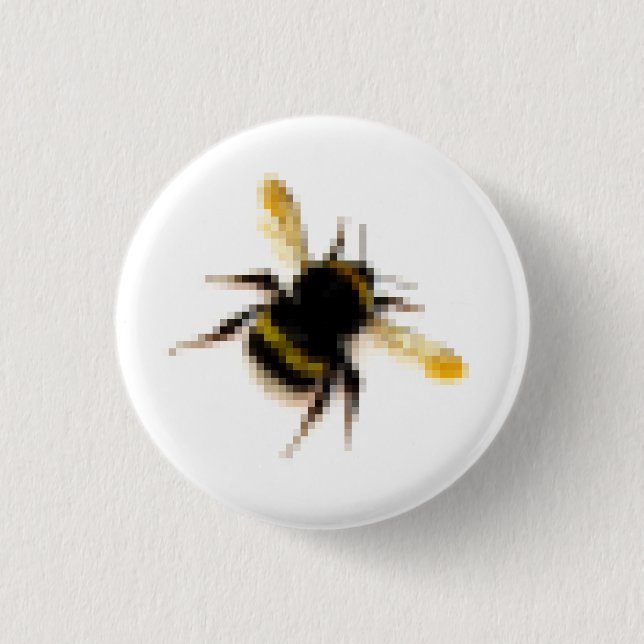 Bumblebee. 1 Inch Round Button (Front)