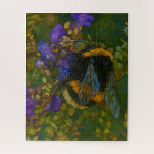 Bumblebee Among Purple Blooms Jigsaw Puzzle