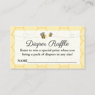 Bumblebee Baby Shower Diaper Raffle Insert