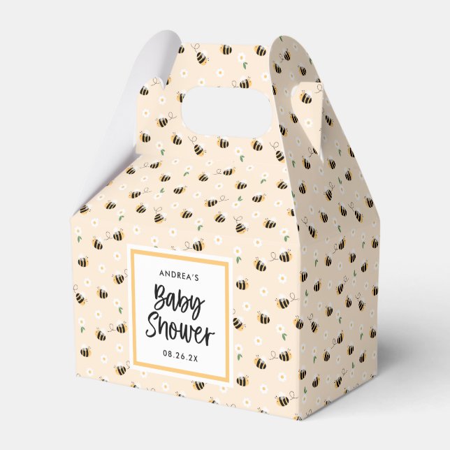 Bumblebee Baby Shower Favour Box (Front Side)