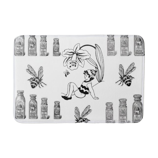 bumblebee bathroom bathmat (Front)