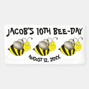 Bumblebee Bee-Day Personalized Birthday Party Banner