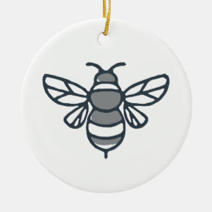 Bumblebee Bee Icon Ceramic Ornament