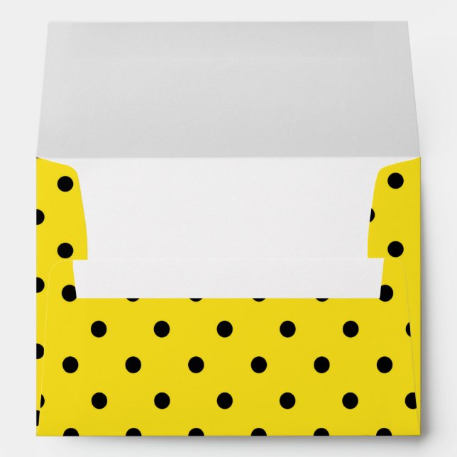 Bumblebee Black Spots Yellow Bumble Bee Animal Envelope (Back (Bottom))