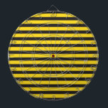 Bumblebee Black Yellow Horizontal Lines Bumble Bee Dartboard<br><div class="desc">If you want to show everyone how much you love bees, this fun and cute design with black and yellow horizontal stripes will make everyone notice. This is the ideal option for animal lovers! You will see how everyone will love the cute bumblebee aesthetic that this design has just by...</div>