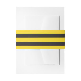 Bumblebee Black Yellow Horizontal Lines Bumble Bee Invitation Belly Band