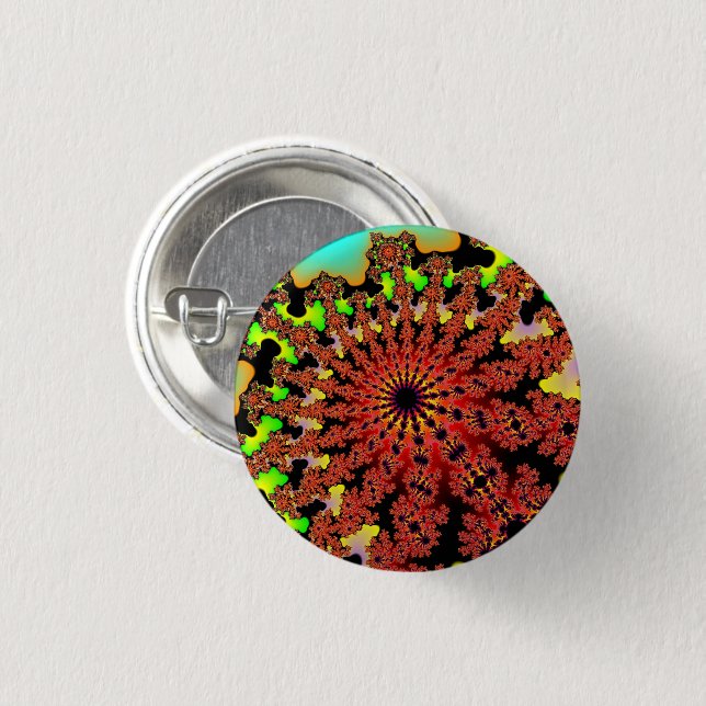 Bumblebee Burst 1 Inch Round Button (Front & Back)