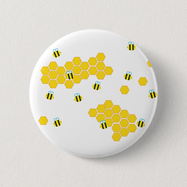 Bumblebee Buzz 2 Inch Round Button (Front)