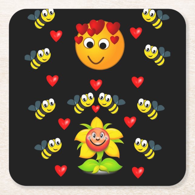 Bumblebee Coasters (Front)