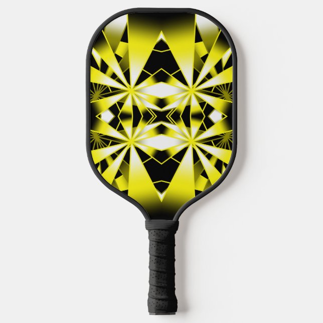 Bumblebee Colour Gradient Filled Perspective Art Pickleball Paddle (Front)