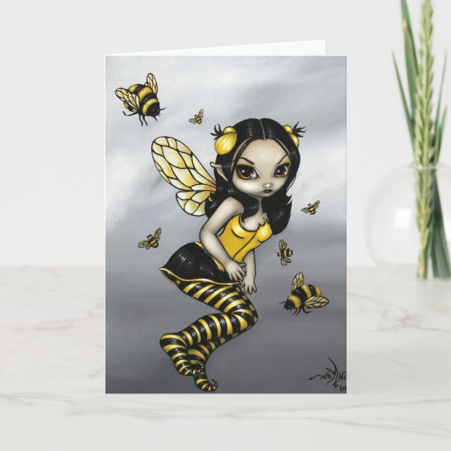 "Bumblebee Fairy" Greeting Card (Front)